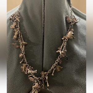 James Avery Sterling Silver Charm Necklace with 33 charms